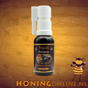 Keelspray met propolis kopen doe je bij de imker. Prpolis spray voor in de keel tegen pijn en luchtwegklachten.