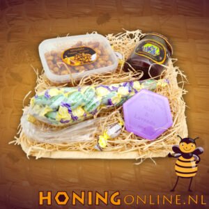 Honing Cadeau Pakket Sweet Purple Zeep Noten Honing Snoep