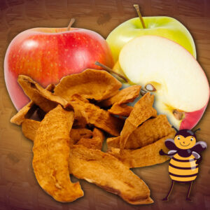 Gedroogde appeltjes van onbespoten fruit zonder sulfieten kopen.