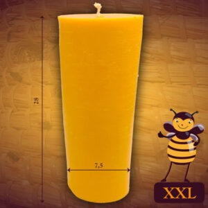 Deze adventskaars van bijenwas is geschikt om de gehele adventsperiode te branden. Bijenwaskaars die de lucht zuivert tijdens advent kopen sinterklaas.