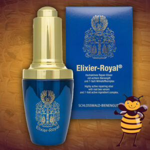 Elixer Royal is een act aging elixer met bijengif voor de huid in een luxe verpakking. Deze elixer met natuurlijke plantenextracten in een prachtig blauw druppelflesje met goudkleurige aspecten.