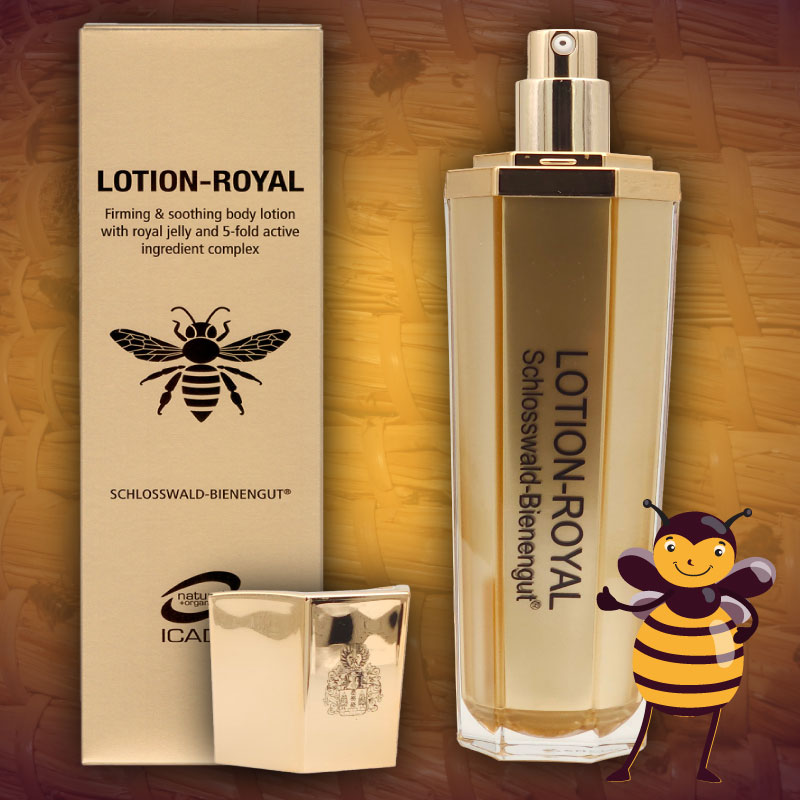 Lotion-Royal is een 100 procent natuurlijke bodylotion met propolis en royal jelly. Naast de wittige koninginnegelei bevat deze bodylotion ook propolis en aloë vera.